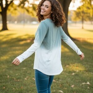Ombre Long Sleeve Tee